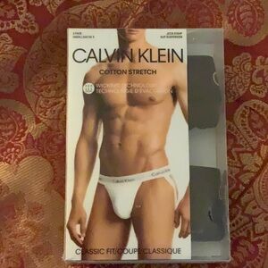 Men’s Calvin Klein Cotton Stretch Classic Fit Jock Strap 2 Pack Size Large NEW